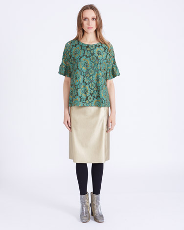 Carolyn Donnelly The Edit Green Lace Top